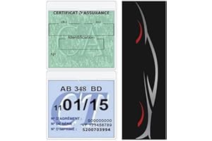 jiawaggag 3 Pochette Assurance Voiture Pare Brise Porte Vignette Assurance Auto Porte Assurance Voiture Support de Carte Pare-Brise Transparent Double Vignette Assurance Voiture (3)
