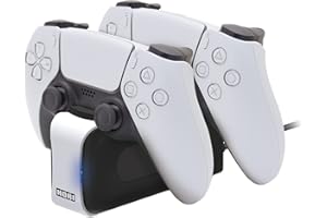 Hori - Base di ricarica doppia per controller wireless DualSense (PS5/PS4/PC)