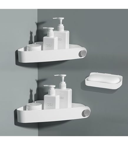 6 Almohadillas Adhesivas Trapezoidales Para Organizador De Ducha De Esquina - Pegatinas De Montaje Sotfamily