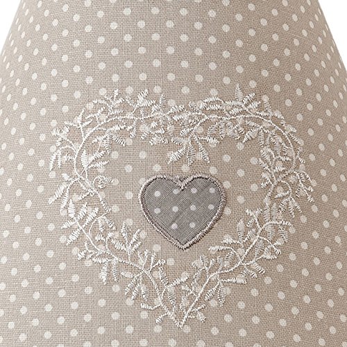 Lampenschirm Clayre & Eef DOTTY HEART beige Shabby Vintage Nostalgie Landhaus - 2