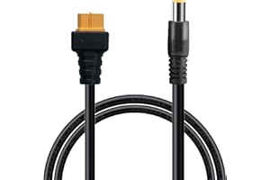 ZkeeShop DC8mm auf XT60 Adapter Kabel,DC7909 auf XT60 Verlängerungskabel 14AWG Solar Kabel Kompatibel für Delta River Jackery Bluetti und mehr Tragbare Powerstation Solarpanel 1.5M (DC8MM Male)