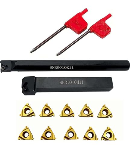 ASZLBYM Kit Barra Alesatura Filettatura Interna Per Tornio CNC Con Inserti Carburo | Utensili Lavorazione Metalli - Foto 4