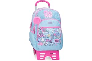 Movom Power Girl Mochila Infantil, Mochila Escolar, Fabricada en Poliéster, Bolsillos Laterales, Tirantes Anchos Ajustables, Asa Superior para colgarla, Sistema Magic Fix.