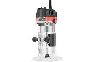 HarBin-Star Rifilatore Fresatrice Verticale per Legno Elettrica 800W 30000 RPM Legno Rifilatrice Elettrica Con 1/4 Fresatura Cuter e Mandrino 6.35mm