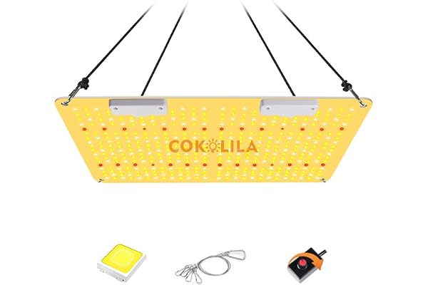 COKOLILA Lampe de Croissance LED 2000W, Lampe Horticole LED Spectre Complet avec 444 LEDs SMD et IR, pour Tente de Culture 120x120cm, pour Plantes d'Intérieur, Légumes et Fleurs