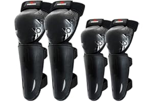 WOSAWE Vélo Genouillères et Coudières pour Enfants, Anti-Choc Équipement de Protection pour Skateboard Moto Scooter Vélo Cyclisme Course (Coudières et Genouillères)