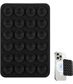 Jurqqer Supporto Silicone A Doppia Ventosa Per Telefono — Presa Potente, Riutilizzabile, Per Specchi, Cucina, Palestra E Selfie