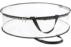 Teksome Contenedor de Guirnalda para Corona, Bolsa de contenedor de Guirnalda de Navidad, contenedor para Coronas navideñas con Cremallera para Decoraciones de Halloween