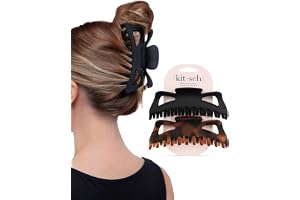 Kitsch 13 cm stora kloklämmor för tjockt och långt hår