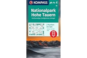 KOMPASS Wanderkarten-Set 50 Nationalpark Hohe Tauern, Großvenediger, Großglockner, Ankogel (3 Karten) 1:50.000: inklusive Karte zur offline Verwendung in der KOMPASS-App. Fahrradfahren. Skitouren