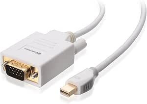 Cable Matters Gold Plated Mini DisplayPort | Thunderbolt to VGA Cable in White 2 Metres