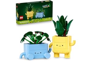 LEGO Botanicals Wesołe roślinki, dracena i pilea w doniczkach, zabawka konstrukcyjna dla dziecka, pomysł na prezent dla 9-latki, dla dziewczynki i chłopca, dekoracje do pokoju dziecięcego 10349