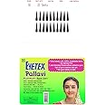 Eyetex Pallavi Sticker Bindi/Pottu|Gopi/Tilak|Aloe Vera & Papaya Extracts|Breathable Non-Irritating Velvet Fabric|G8|Black|20 Flaps