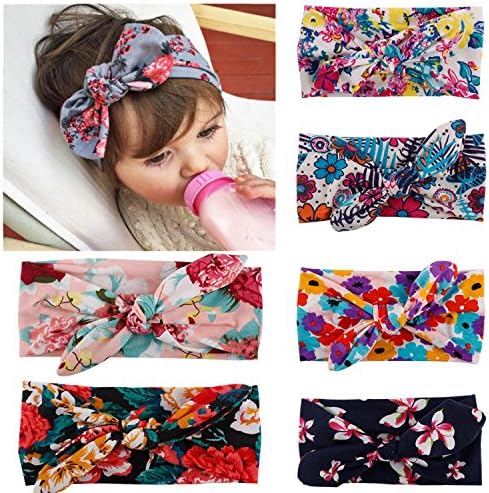 ONBET 6pcs Adorable Baby Girl Headbands Turban Head Band Hairband