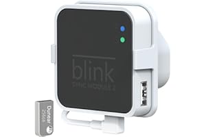 DUNEAR 256GB USB Flash Drive and Outlet Mount for Blink Sync Module 2, No-Drilling - Save Space - Easy Move Mount Bracket for Blink Outdoor Indoor Security Camera, with Short Cable