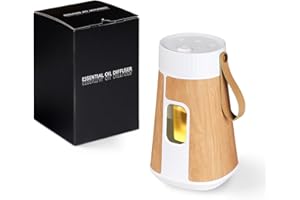 Diffusore di oli essenziali senza acqua, diffusore di oli per aromaterapia MIFxin per camera da letto, modalità timer 1/2/3 ore e 3 modalità di luce LED, diffusori portatili per ufficio(legno)