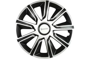 MICHELIN 009115 4 Tapacubos de Coche, NVS 49 Bicolor Negro y Gris Metalizado, 16 Pulgadas