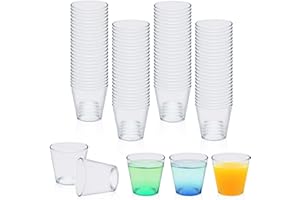 RICOFOT Finger Food, 100 Pezzi Bicchierini Monoporzione Dolci, 30 ml Bicchierini Finger Food Trasparenti, Riutilizzabile Monoporzione per Dolci Adatto per Feste Matrimoni Riunioni Compleanni Picnic ecc