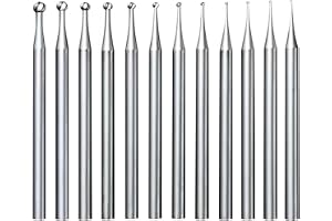 12 st Rund Form Ball Burr Set - 3/32 Inch Shank Smycken Göra Burs Round Gravyr Bits