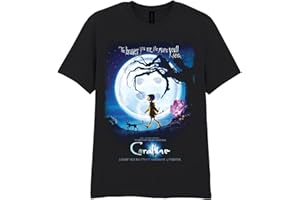 HEROES INC. Official Coraline T-Shirt – Adults Graphic Tee | Dark Fantasy Movie Shirt | Officially Licensed Merchandise