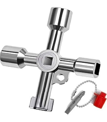 Meter Box Key Tesco Barrel Lock Key For Electric Meter 4-Way Utility Key For Water ...