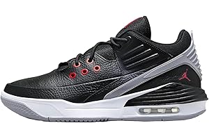 NIKE Air Jordan Max Aura 5 Mens Basketball Trainers DZ4353 Sneakers Shoes (UK 10.5 US 11.5 EU 45.5, Black University red White 061)
