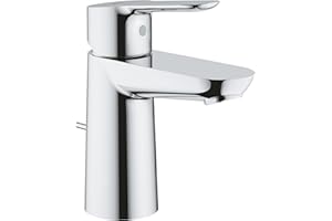 Grohe 23356000 - Bau Cosmopolitan Grifo de lavabo con vaciador automático, Cromo, Tamaño S