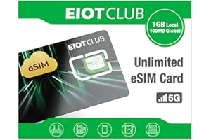 EIOTMART EIOTCLUB Physische eSIM-Karte für Android – Macht Android-Smartphones eSIM-fähig, Unbegrenzte eSIM-Profil-Downloads, Daten-Roaming in Europa, UK, USA & 200+ Ländern