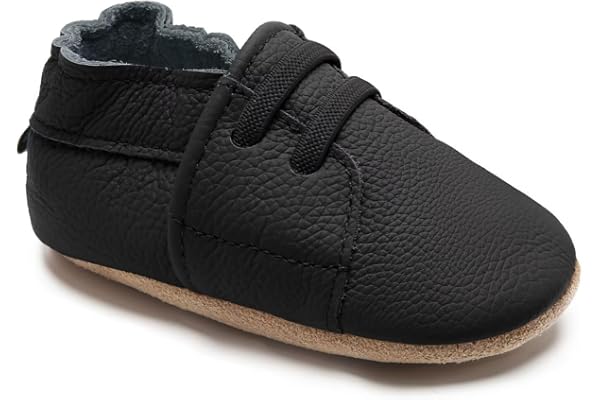 HMIYA Chaussures Cuir Souple Bébé Chaussons Premiers Pas Bebe pour Garçon Fille Nourrisson Efant