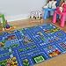 Produktbild The Rug House Blau Spielen Ortschaft Straßen Kinder-Spielzimmer Spielteppich – Verfügbar in 3 Größen