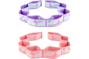 CEILIWEN - Fascia elastica per yoga e stretching, con passanti, per fisioterapia, pilates, esercizi elastici, per esercizi di stretching delle gambe, fasce elastiche per esercizi
