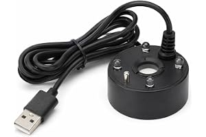 Akvarium dimmaskin, ultraljud nebulisator USB LED färgväxling dimmaskin med vattenbristskydd för fontän, damm, akvarium, lätt att använda 5 V