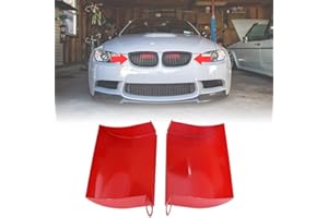 JESTOP Lot de 2 pelles d'entrée d'air dynamiques en aluminium - Couvercle d'aspiration décoratif - Système d'admission d'air froid pour BMW Série 3 E90/91/92/93 316d, 318d, 320d, 325d, 330d, 335d,