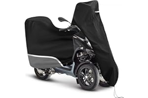 CATOLSSS Motorcycle Cover Outdoor (with Boot) Waterproof & Winterproof 420D Oxford Fabric Fits Piaggio MP3 250/310/300/350/400/500/530 (2014-2025) Grey