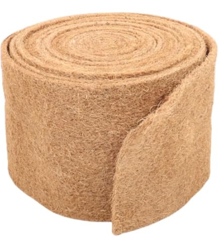 N  Kokosmat van 100% kokosvezels, 100 cm x 5 m rol, kweekmat zonder latex, winterbescherming en koudebescherming voor planten, boombescherming, per meter, natuurproduct