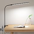 Lepro Lampada da Scrivania LED con Morsetto, Lampada da Tavolo con 3 Modalità, 10 Livelli di Luminosità, Luce Scrivania Dimme