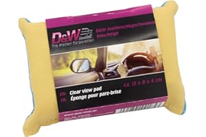 D&W The Motion Corporation DuW gąbka zapobiegająca zaparowaniu | niebiesko-beżowa 12 x 8 x 4 cm | do szyb w samochodzie | przeciwko zaparowanym szybom | dwustronna gąbka do szyb | gąbka do szyb