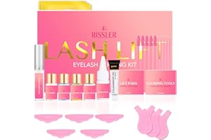 RISSLER Lifting Kit professionnel 2025 - Kit complet idéal pour le lifting des cils et le recourbe-cils, Lash Lift kit amélioré pour permanents de cils, avec la colle Nuova (Premium)
