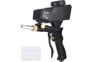 BOLORAMO Sandblasting Gun Kit Sand Blaster Gun Portable Type Small Sandblasting Machine, Sandblaster Grit Blasting Tool Car Automobile Supplies Sand Blaster kit for Spray Polishing(Black) Sand Blasters