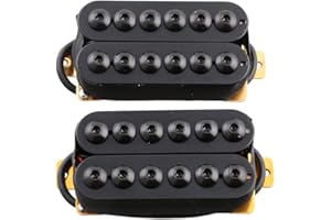 LYWS Tonabnehmer für E-Gitarre, Humbucker, Hals und Steg, Keramik, Schwarz