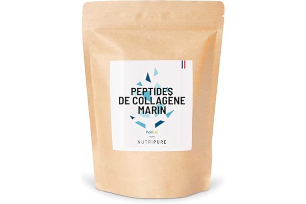 Nutripure | Collagène Marin Sauvage | Goût Neutre | Complément Alimentaire Articulations, Soin des Cheveux, Ongles & Peau | Collagène Marin Hydrolisé | Sachet de 310g | 1 Mois | Fabriqué in France
