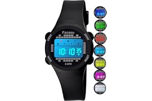 FACASU Orologio Digitale Bambini Bambine,Orologio Ragazzi Ragazze Sportivo per Esterni Impermeabile,Colorato con Luce e Cronometro Sveglia Regalo Bambini Bambine Ragazzi
