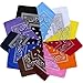 Produktbild Nasharia Bandana Kopftuch 100% Baumwolle, 12 Pack Paisley Bandana Halstuch 55 x 55 cm Kopftuch Armtuch Mischfarben Haar, Hals, Kopf Schal Nickituch Vierecktuch