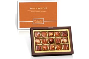 ‎PRALINENCLUB Pralinenbote Genussmanufaktur – 15 Nut & Nougat Chocolalines, Handmade by German Chocolatiers, the Exclusive Chocolate Gift without Alcohol