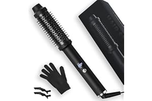 ‎AISCHENS Aischens Thermal Brush 38 mm, szczotka termiczna z wyświetlaczem LCD 120–200°C, szczotka do loków, okrągła szczotka do włosów, do stosowania jako grzebień, prostownica, lokówka, szczotka termiczna do