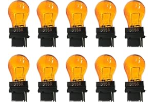 CARALL 10 Stück 12V Autoglühbirnen, Ersatzlampen für Autos und Motorräder (T25 PY27W 12V 27W Arancione)