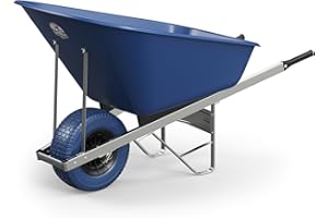 Agri Barrow Wheel Barrow 160 Litre Plastic Wheelbarrow with Puncture Proof Tires, Blue - Ideal for Equestrians, Gardeners, Yard & Garden Maintainers, Farmers, Stable Workers, Allotment Owners
