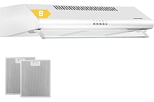 HEINNER CH-400-PARENT 60 cm Stainless Steel Undercabinet Vent Hood – 326.4 m³/h Extraction, 2x60W Motor, LED Light, Dual Aluminium Filters, 3-Speed Control, 5 Year Warranty (White)
