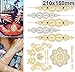 Golden Metallic Gold Body Art Temporary Removable Tattoo Stickers With Golden Pattern #3 Sticker Tattoo - FashionLife