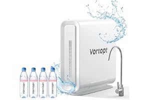 Vortopt 4 Stadi Bere Direttamente Depuratore Acqua Sottolavello,Filtrazione Ultrafine da 0,01μm Depuratore Acqua Domestico,Minerali Aggiunti,Senza Serbatoio,Grande Capacità,DF-1（Ridurre la PFAS）